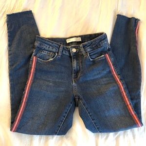 Zara Jeggings Red Stripe